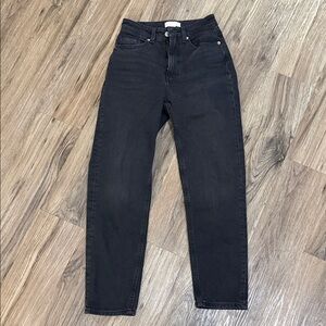 H&M high rise Classic Black Women's mom Jeans 0 23
